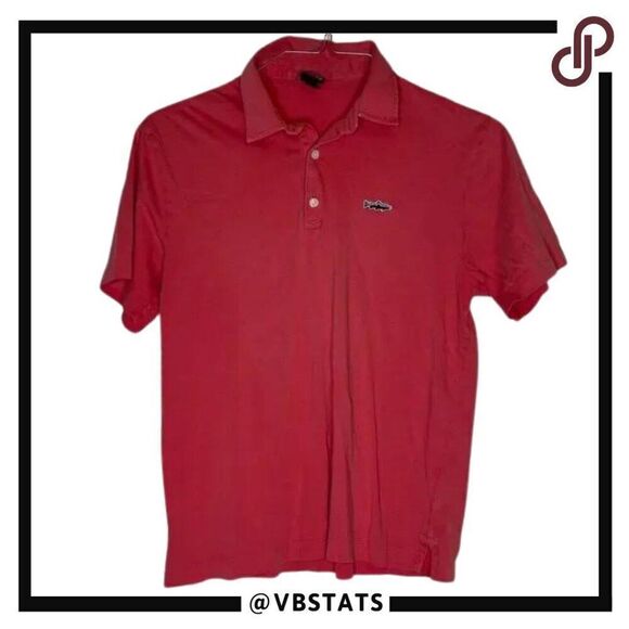 Patagonia Rose Colored Fish Logo Short Sleeve Polo in Size Small - Picture 1 of 6